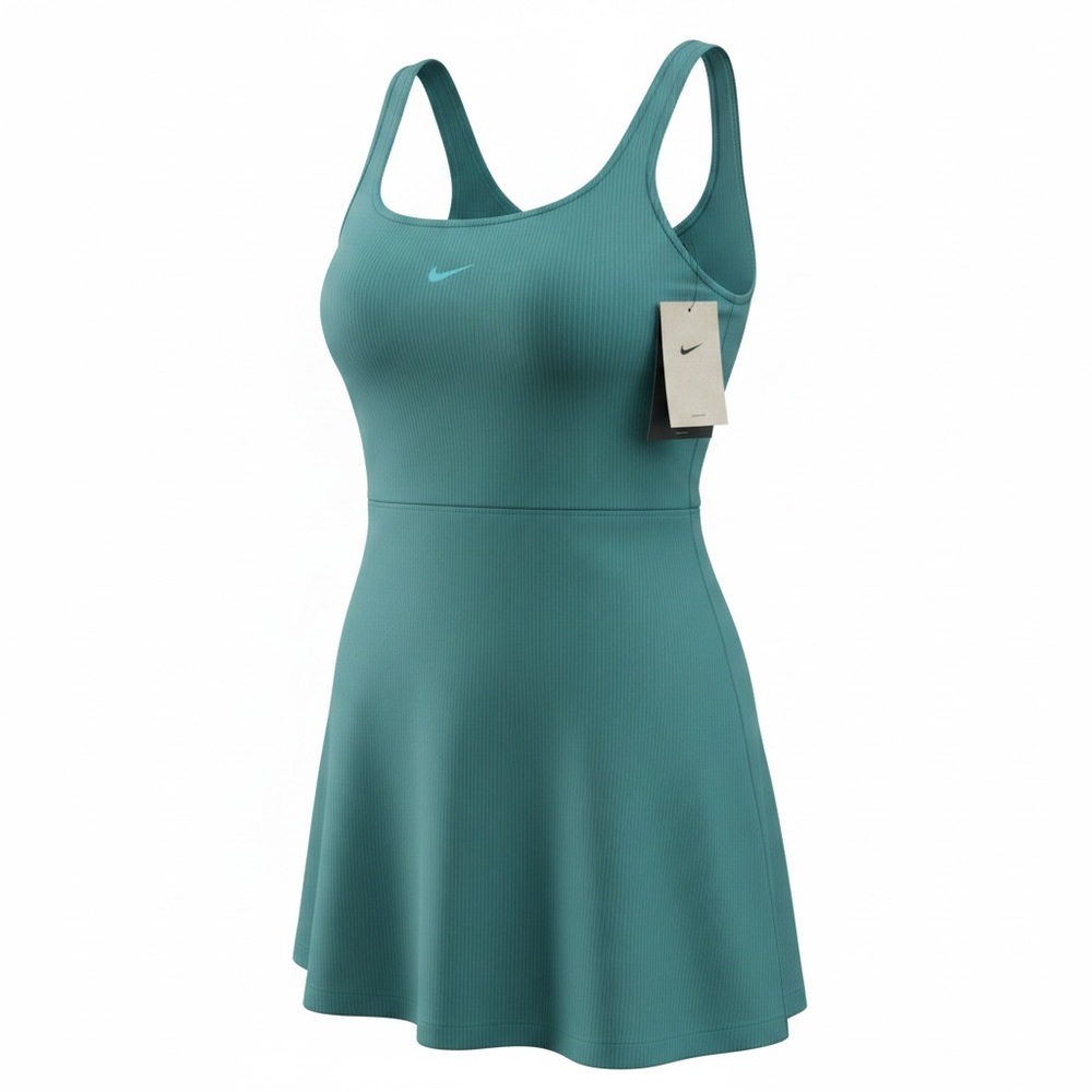 NWT Nike One Dri-FIT Slim Fit Dress Sz L Green Shorts Athletic Tennis